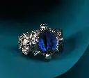 Antique finish shiva third eye finger ring (1pc)