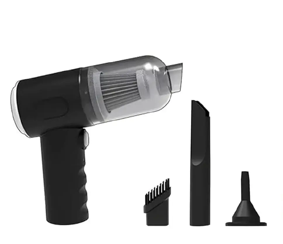 3 In 1 Mini Car Vacuum - Wireless, Rechargeable, Blower & Dust Cleaner For Car, Home & Keyboard