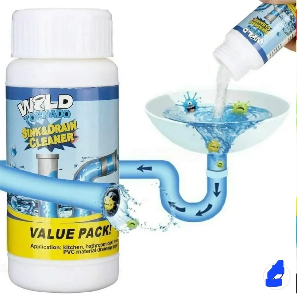 powerfull sink drain cleaner portable powder cleaning tool super clog remover chemical powder agent for kitchen toilet pipe dredging (110gm)